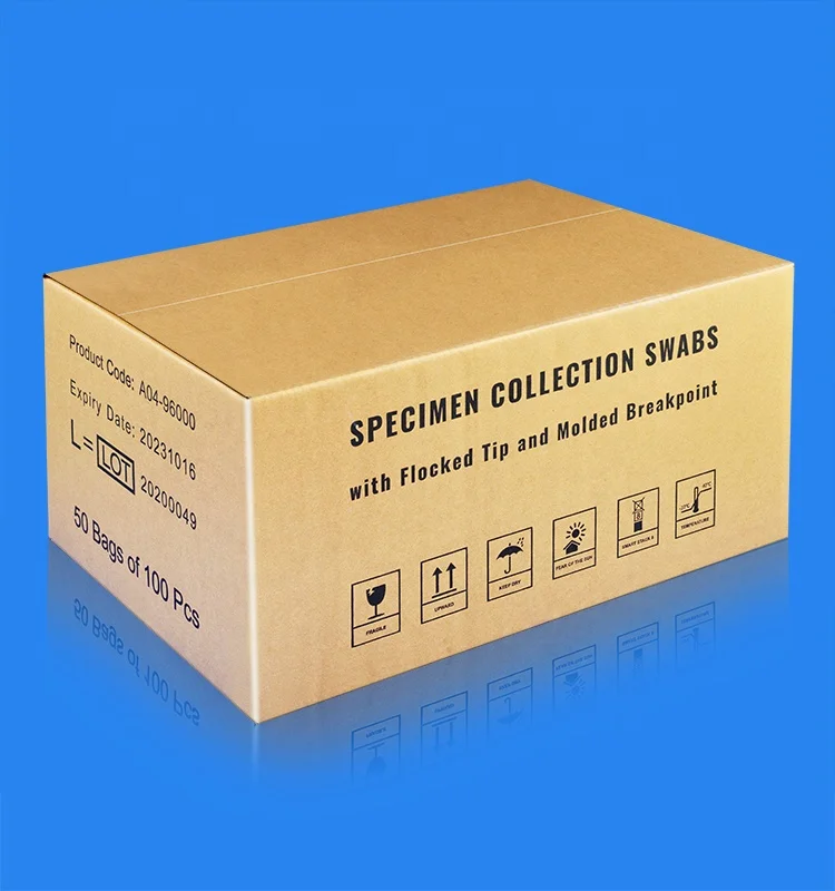 Одноразовые Стерильные носовые тампоны, флокированные носовые тампоны с гибкой палочкой