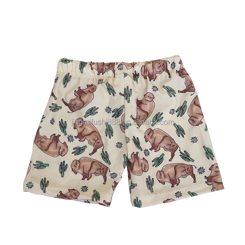 Kids Baby Boys Summer Swim Trunks Elastic Waist Drawstring Symbol Pattern Bathing Shorts For Boys And Dad