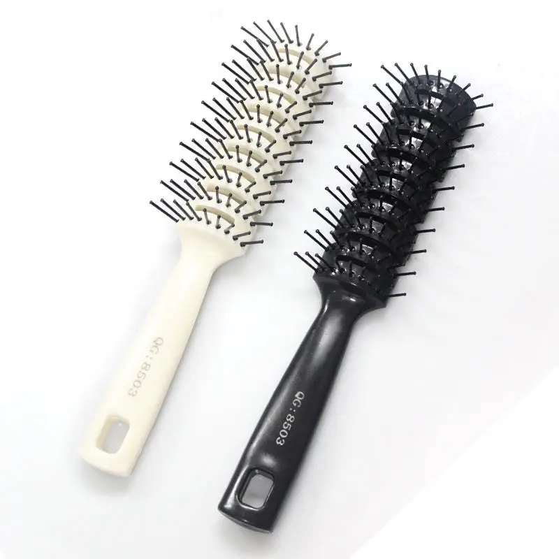 2024 Hot Selling Anti Static Boar Bristle Hairbrush Round Wooden Hair Comb For Curly Hair Hairstyle Comb