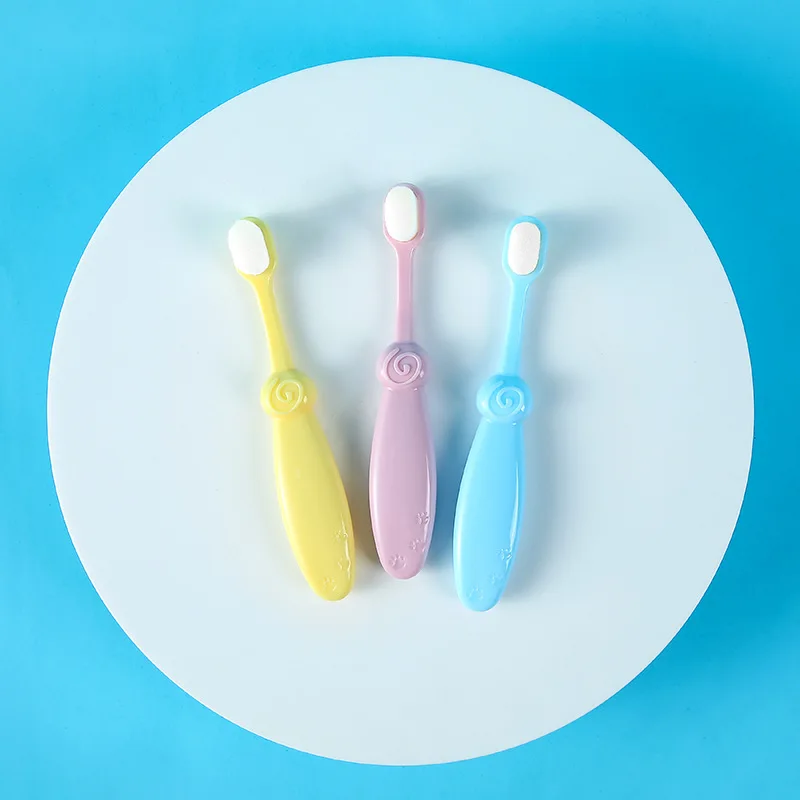 Wholesale sensitive teeth 1pcs pack PET box kids 0.08mm PBT 10000 sunflower cartoon super soft bristles child manual toothbrush