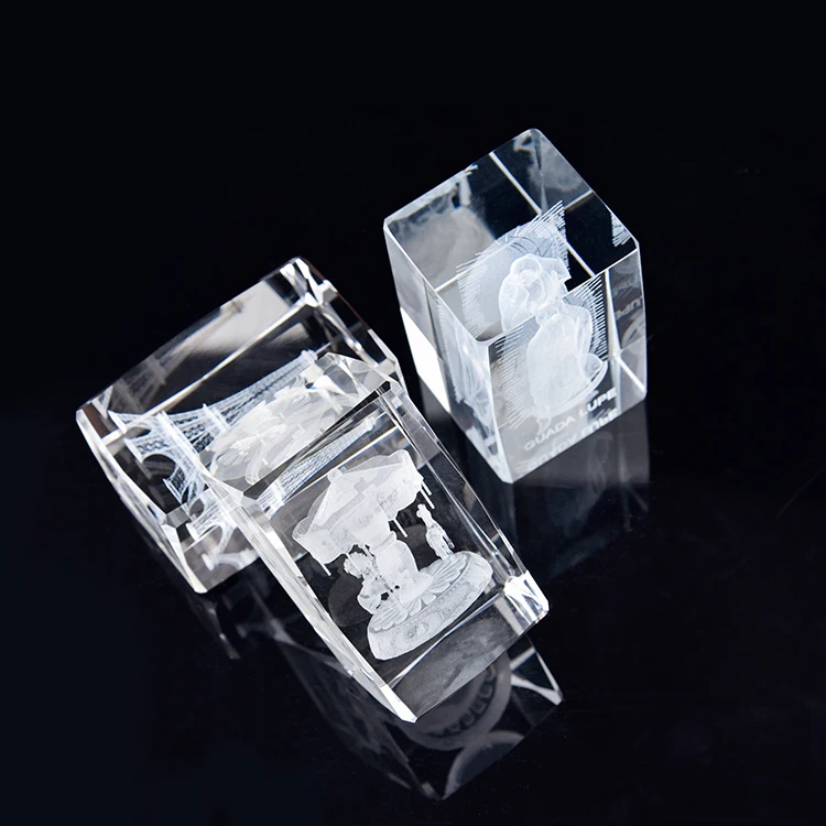 Hot selling amazon Laser engraving Low MOQ Fine Workmanship glass and crystal decorate ornaments