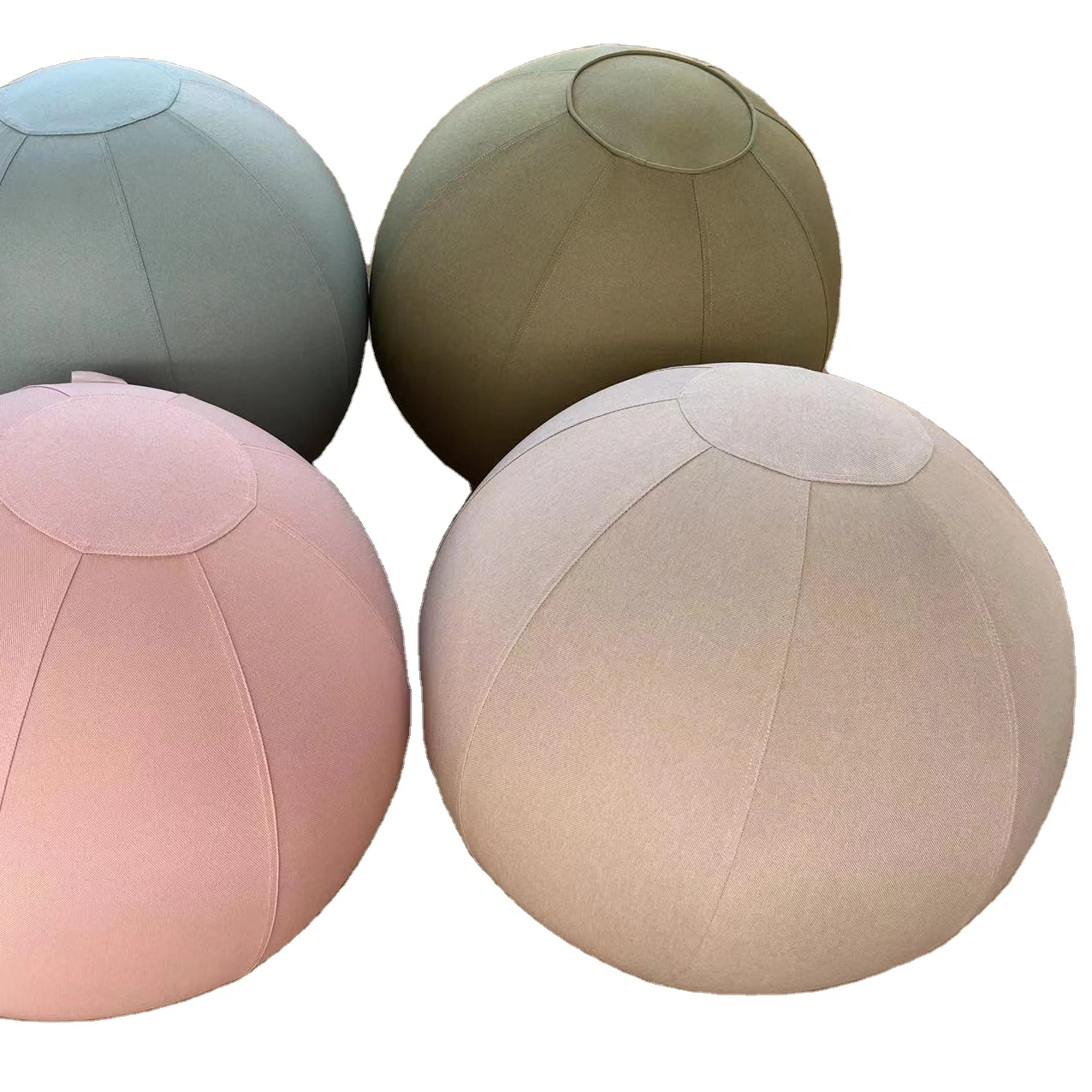factory quality 65cm fitness gym pvc yoga sitting exercise balance ball with custom flannel cover