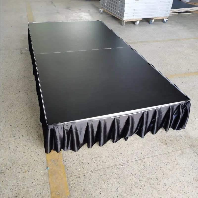 Portable Event Lighting Aluminum Alloy Truss Outdoor Concert Stage Platform With Skirt