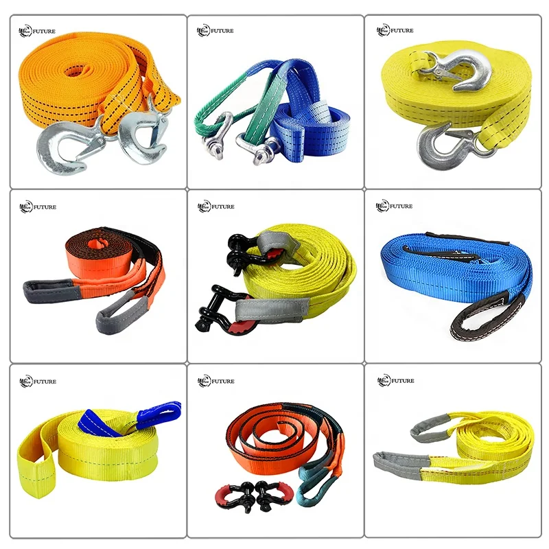 Heavy Duty Recovery Towing Strap 5M Length 5000Kg Car Tow Rope Use for Emergency Road Towing Rope