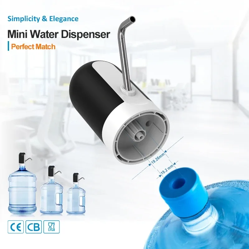 USB 5 Gallon Plastic Bottled Instant Cold Drinking Water Mini Electric Automatic Portable Pump Water Dispensers