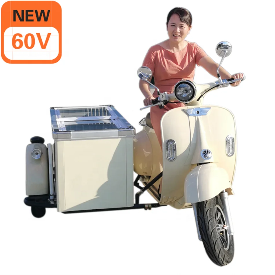 New design electric motorcycle popsicle outdoor ice cream kiosk bicycle tricycle three wheeler