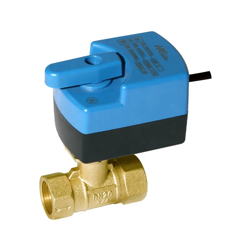 Wholesale Price HVAC Brass Motorised Electric Actuated Ball Valve For Air Conditioner
