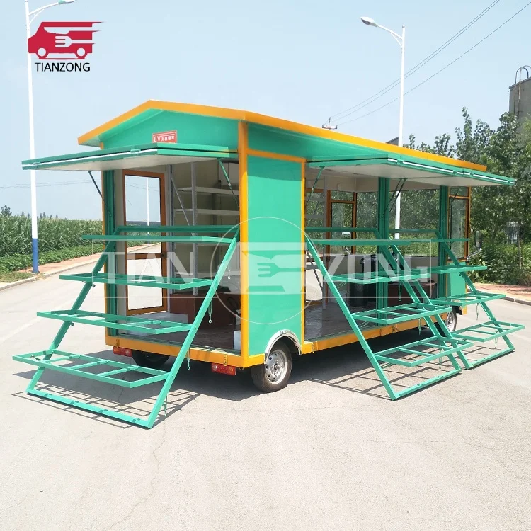 Mobile food cart coffee catering concession airstream fast food trailer fully equipped ice cream electric food truck