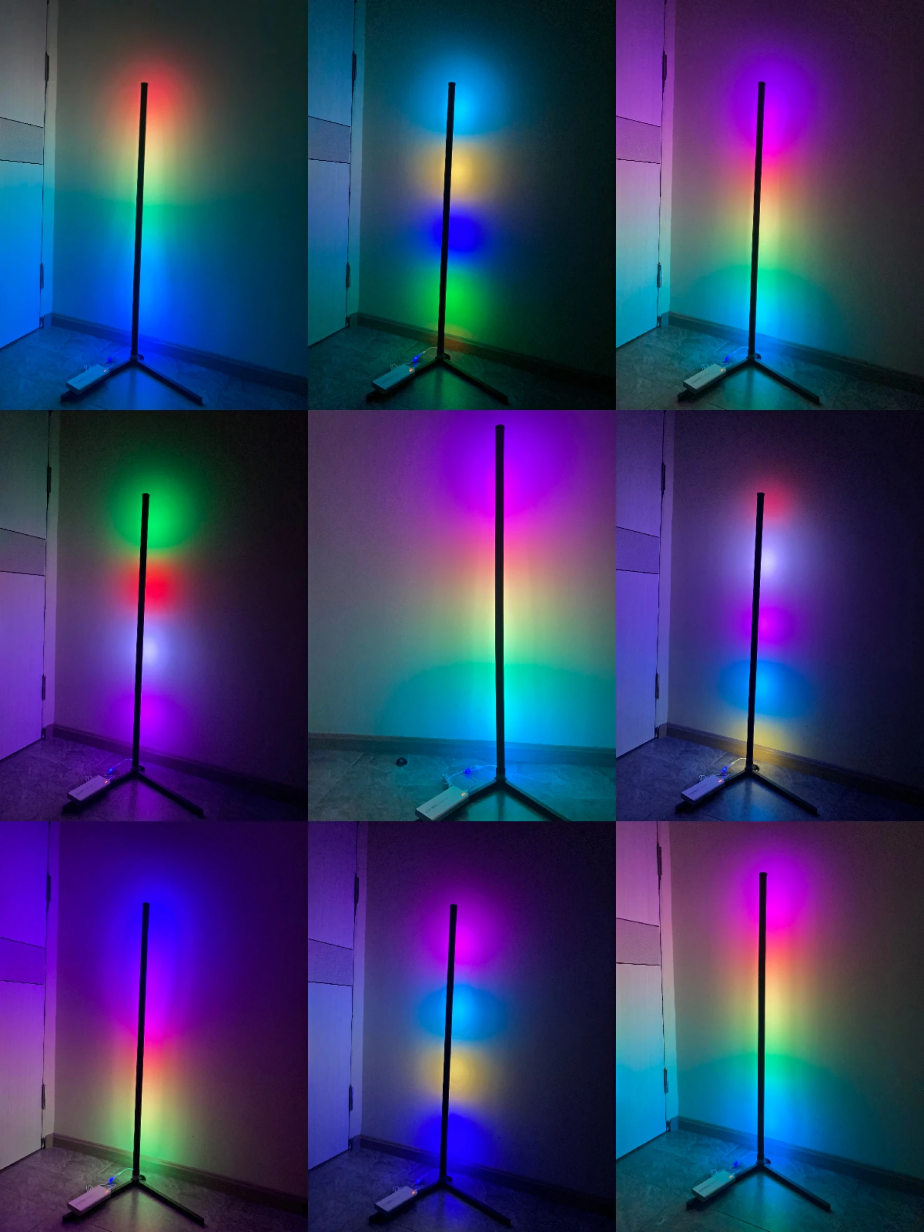 BOKUN 150cm High Quality Remote Control Modern Music Rhythm Light Stand Rgb Corner Light Led Floor Lamps