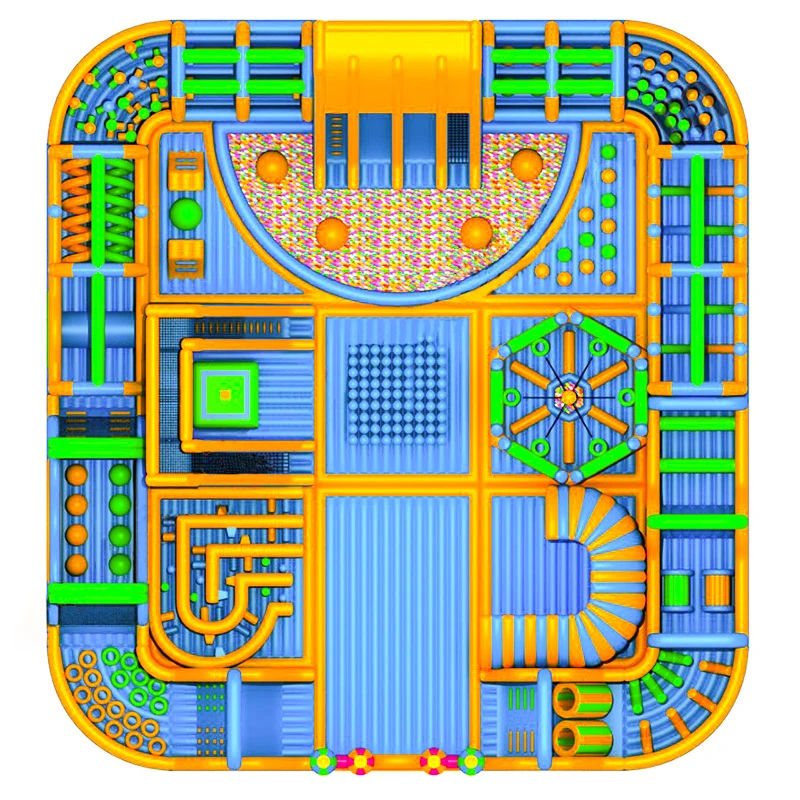 Высококачественная надувная игровая площадка для парка развлечений с большой шариковой горкой улицы и помещений