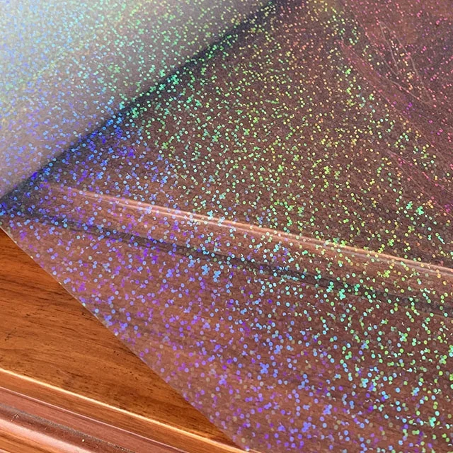 metalized transparent color cold hologram laminating film can be printing by CMYK OFFSET UV machine