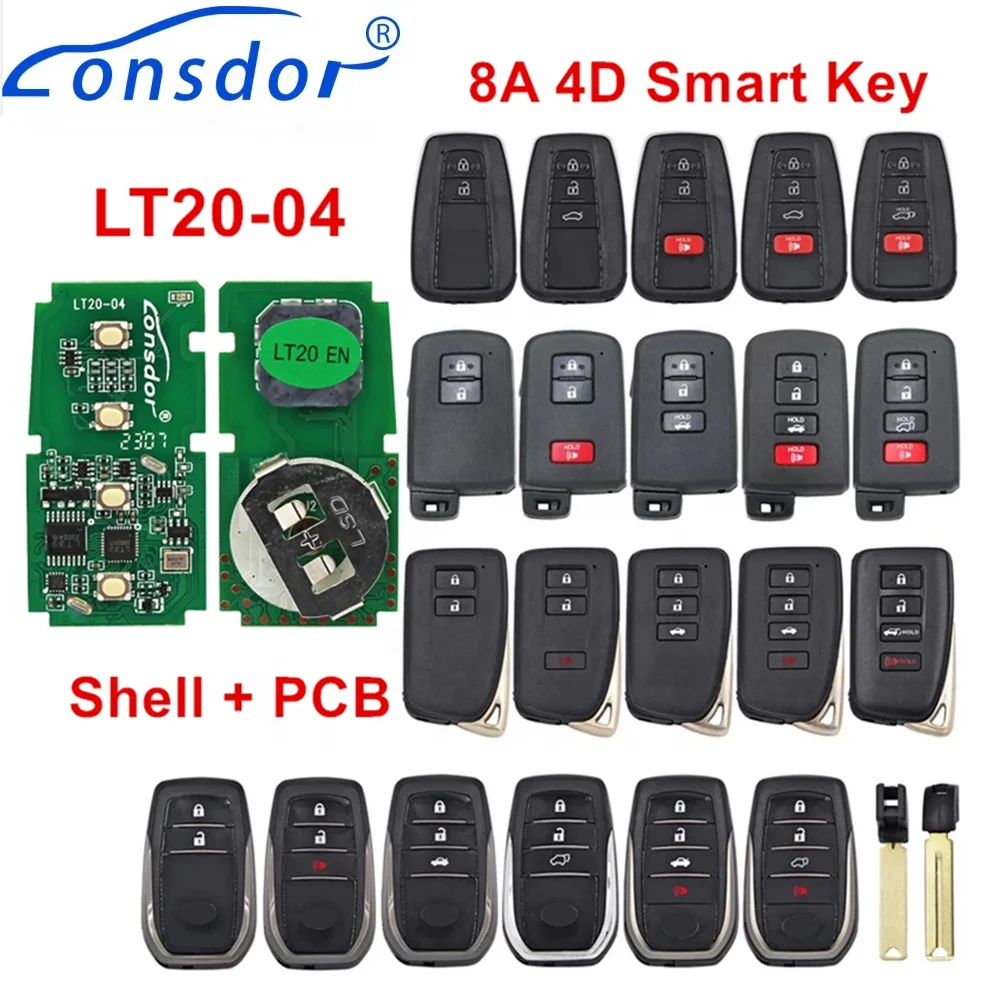 Lonsdor LT20-04 8A 4D универсальный смарт-ключ для Toyota Lexus KH100 + K518 K518ISE поддержка платы 0020/2110/7930/0010