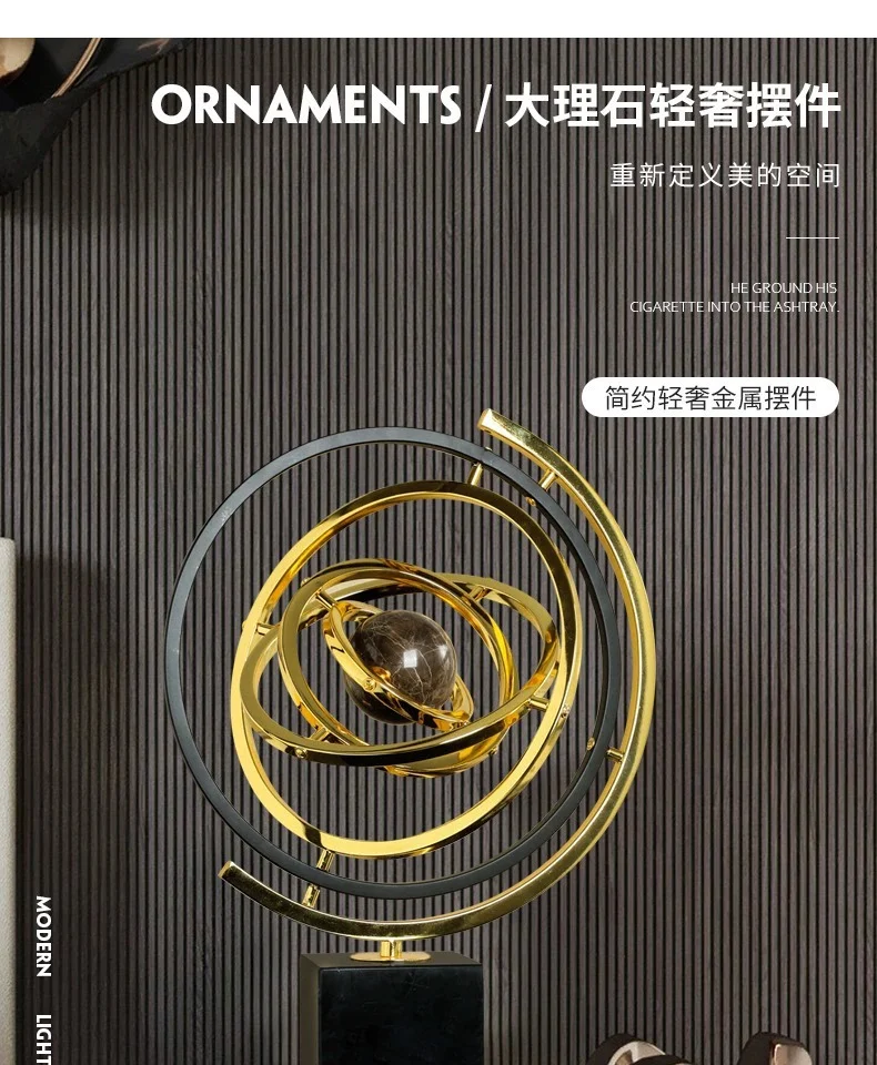 Light luxury globe ornaments           Office desktop decoration ornaments home accessories