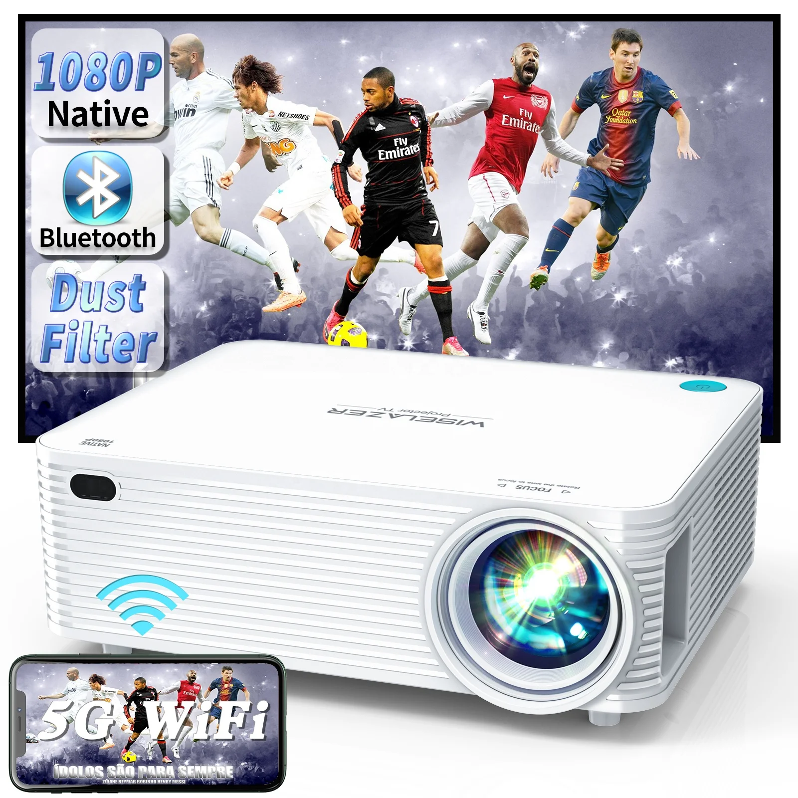 ZAOLIGHTEC Top Sales Portable full hd projector 1080p native mini proyector yg300 short throw projector