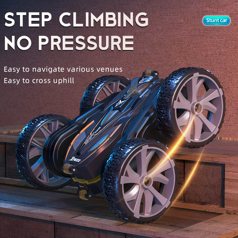 Wholesale RC Drifting Car Cool RC double sided rolling 2.4Ghz remote control stunt car with light smart kids rc car toy