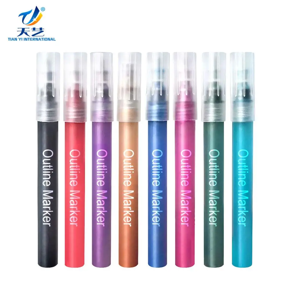 
Newest Outline Pens,YITHINC 12 Colours Double Line Outline Pens Gift Card Writing Drawing Pens for Birthday Greeting, Scrap Book 