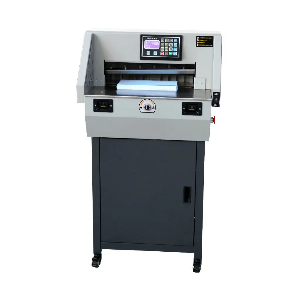 3 motors Precision Heavy Duty Paper Cutter Machine Automatic A3 A4 Guillotine Desktop Electric Paper Cutters for Thick Cutting