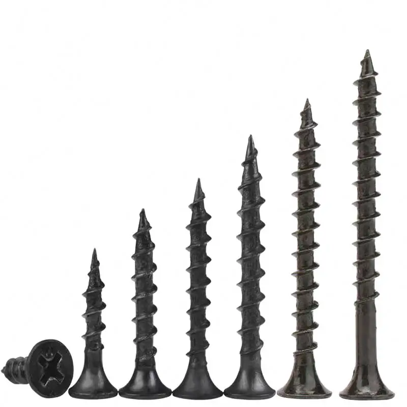 Chipboard screw Metric drywall black gypsum board For drilling machine plasterboard automatic Chain strap nail cross phosphating