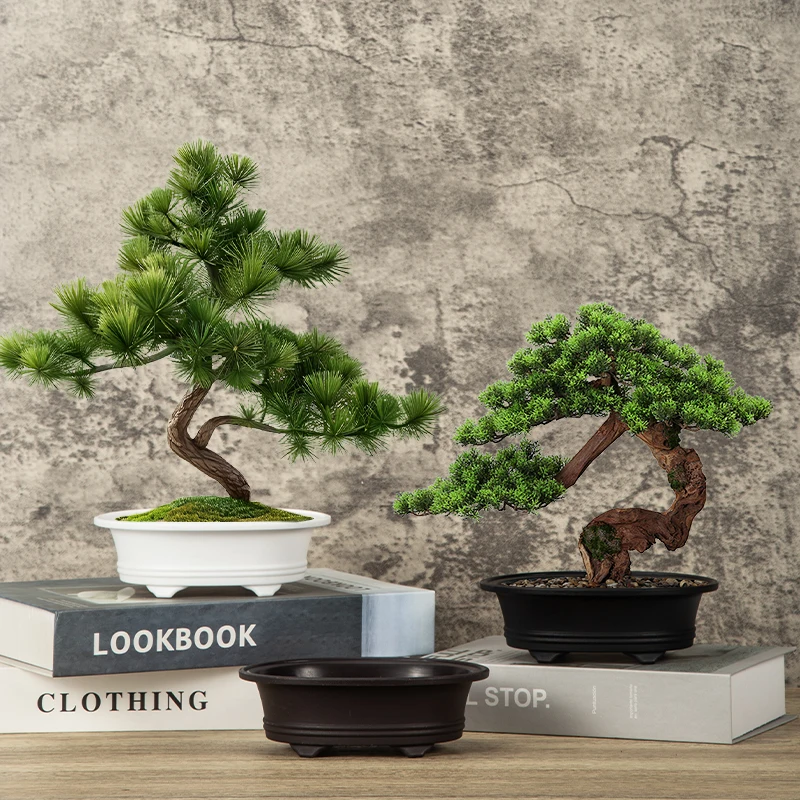 Yicai PP Plastic Flower Pot Artificial Flower Fake Flower Decoration Pot Table Top Small Size Hollow Shaft Succulent Pot