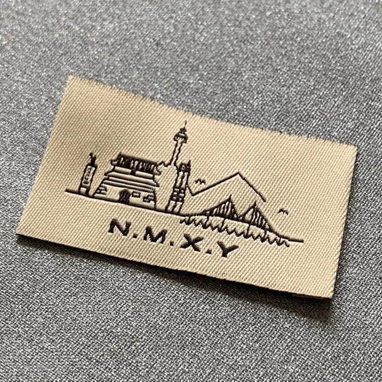 Guangzhou Garment Accessories Factory Customized Iron on Clothing Labels Jeans Tags with Brand Own logo