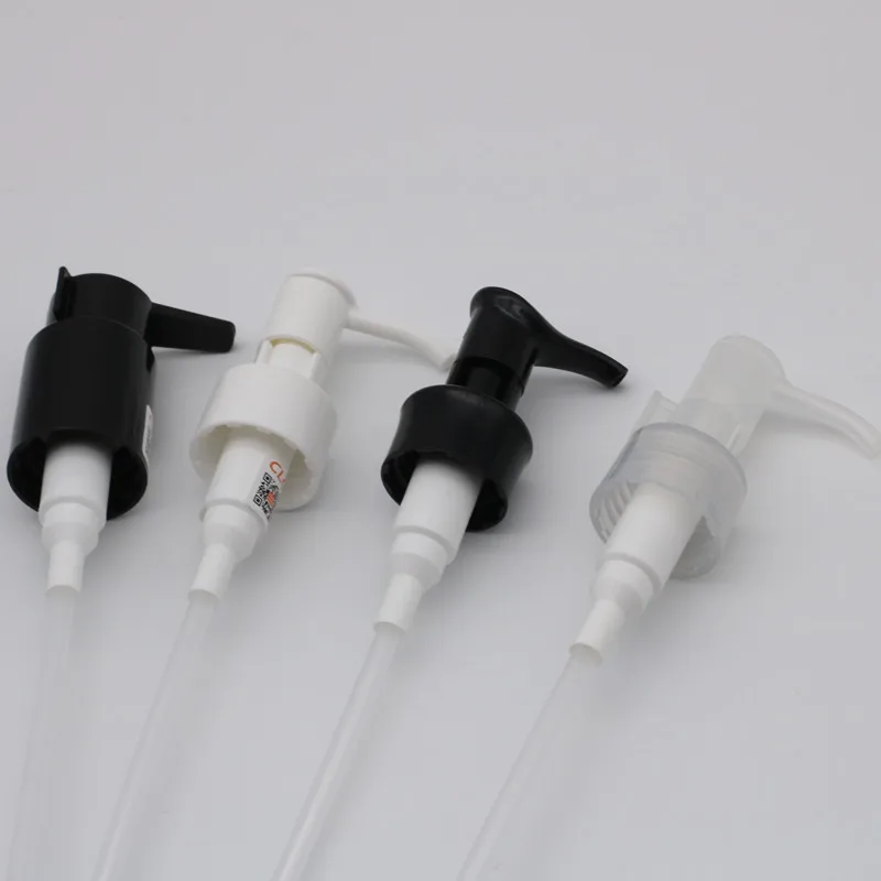 Screw Cap PP Eco Friendly Cosmetic 150ml 200ml Clear Black Matte Plastic Bottles 24mm 28mm 33mm Lotion Pump 28/410 Long Nozzle