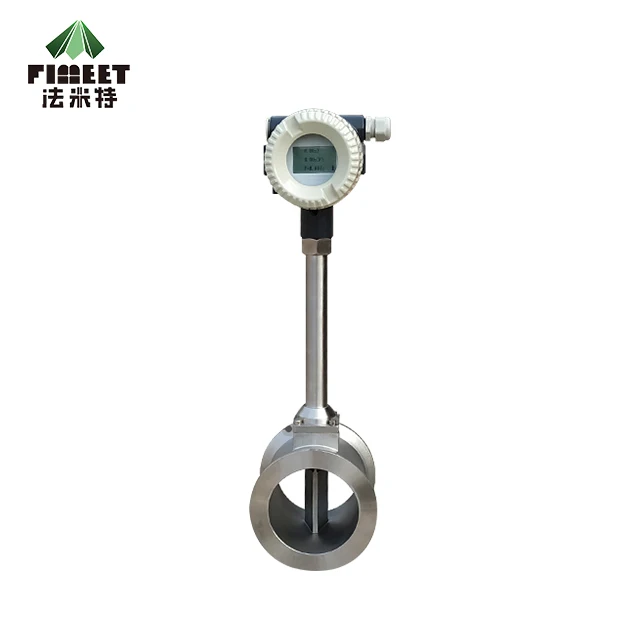 Digital display 4-20mA output steam gas vortex flowmeter with high accuracy
