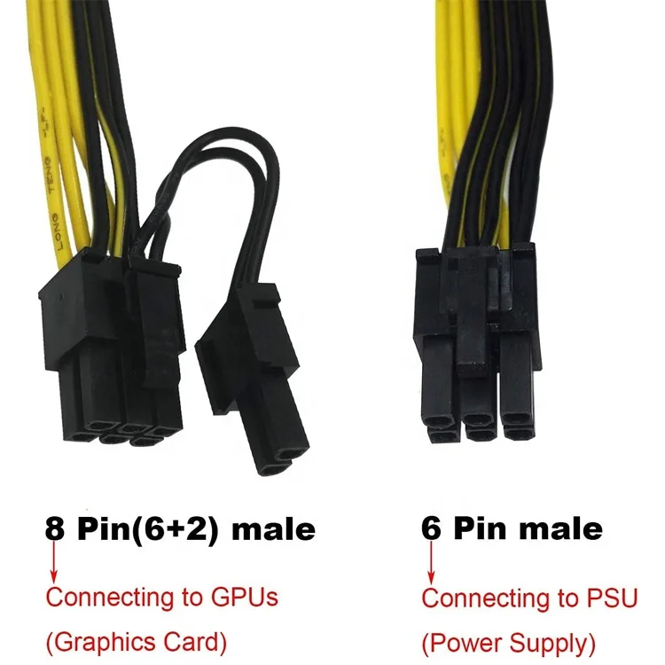  PCIe 8-контактный разъем для двойной PCI Express графическая видеокарта GPU сплиттер адаптер питания кабель шахтера