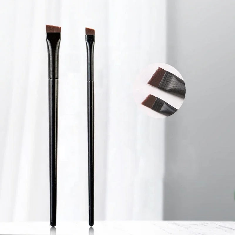 Portable brow liner contour  brush Super thin flat and straight outline eyeliner brush Angled sharp fine oblique eyebrow brush