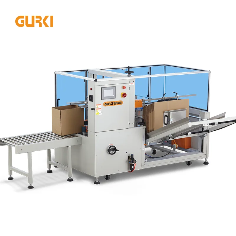 Fully Auto Carton Erector Box Erecting Forming Machine Automatic Bottom Sealing Case Carton Erector