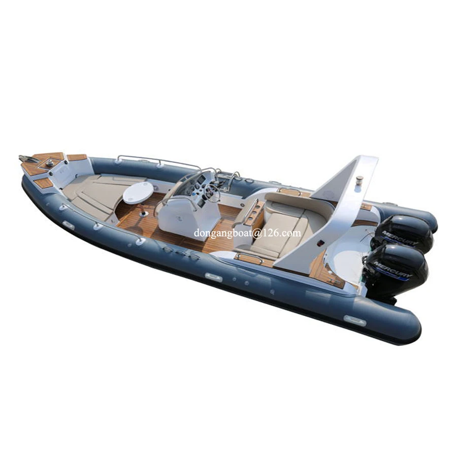 speed low price 25ft 7.6m fiberglass inflatable rigid hull fishing yacht 760 water amusement park used swan pedal for sale