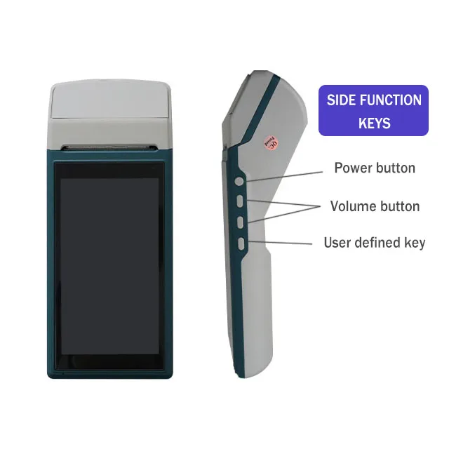 NFC 4G ручной розничный терминал Pos с 58 мм чековым принтером