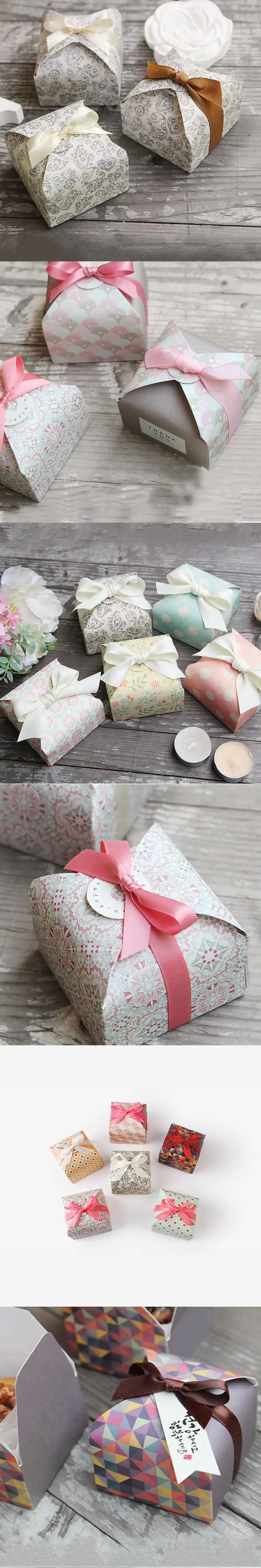 high-grade delicate pink flowers creative wedding customized macaron box