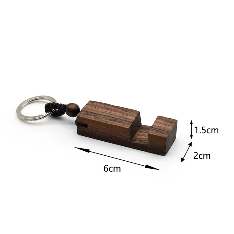 Factory Price Handmade Mini Wood Keychains Multifunction Portable Gift Crafts Key Chain Accessories For Mobile Phone Holder