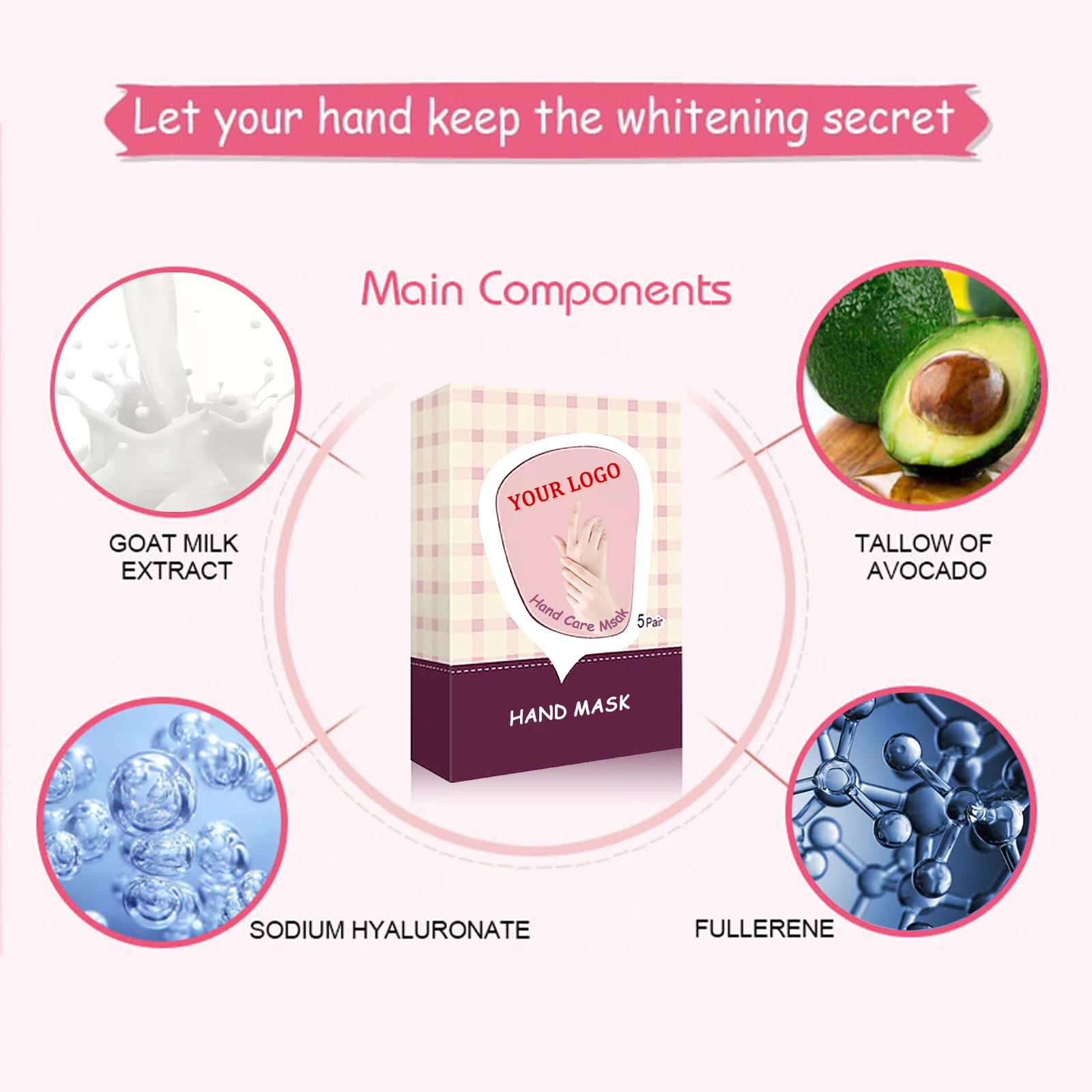OEM Private Label Skin Care Whitening Hand Mask Hand Whitening Mask Nourishing Hand Mask