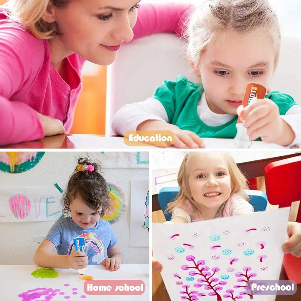 superdots kids washable coloring dot art markers, 2oz easy grip Colorful Vibrant safe ink painting drawing graffiti bingo marker