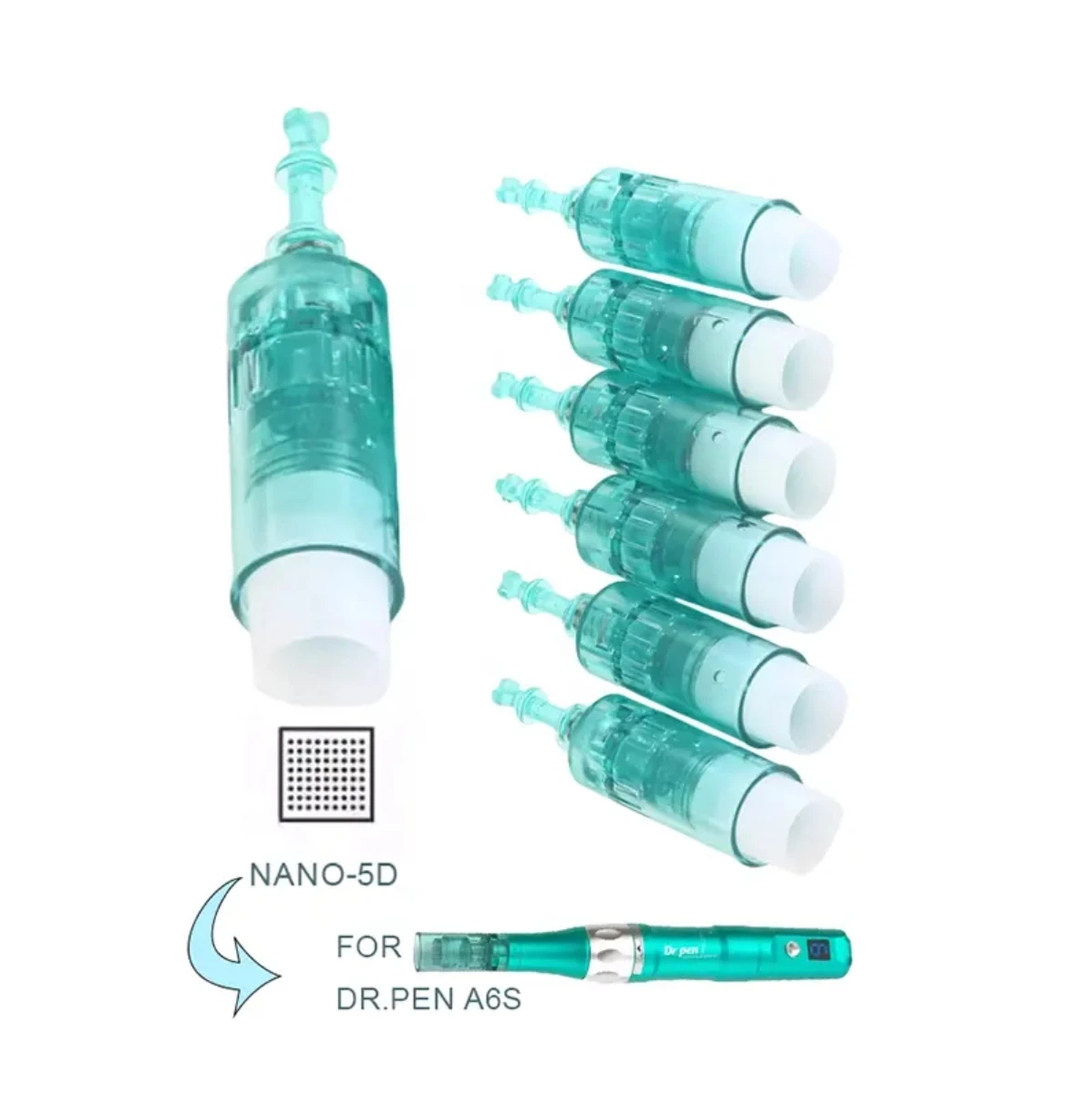 adjustable 11/16/24/36/42 pins meson nano needles micro needling cartridge acne scar treatment Cartridges for Dr Derma Pen A6s