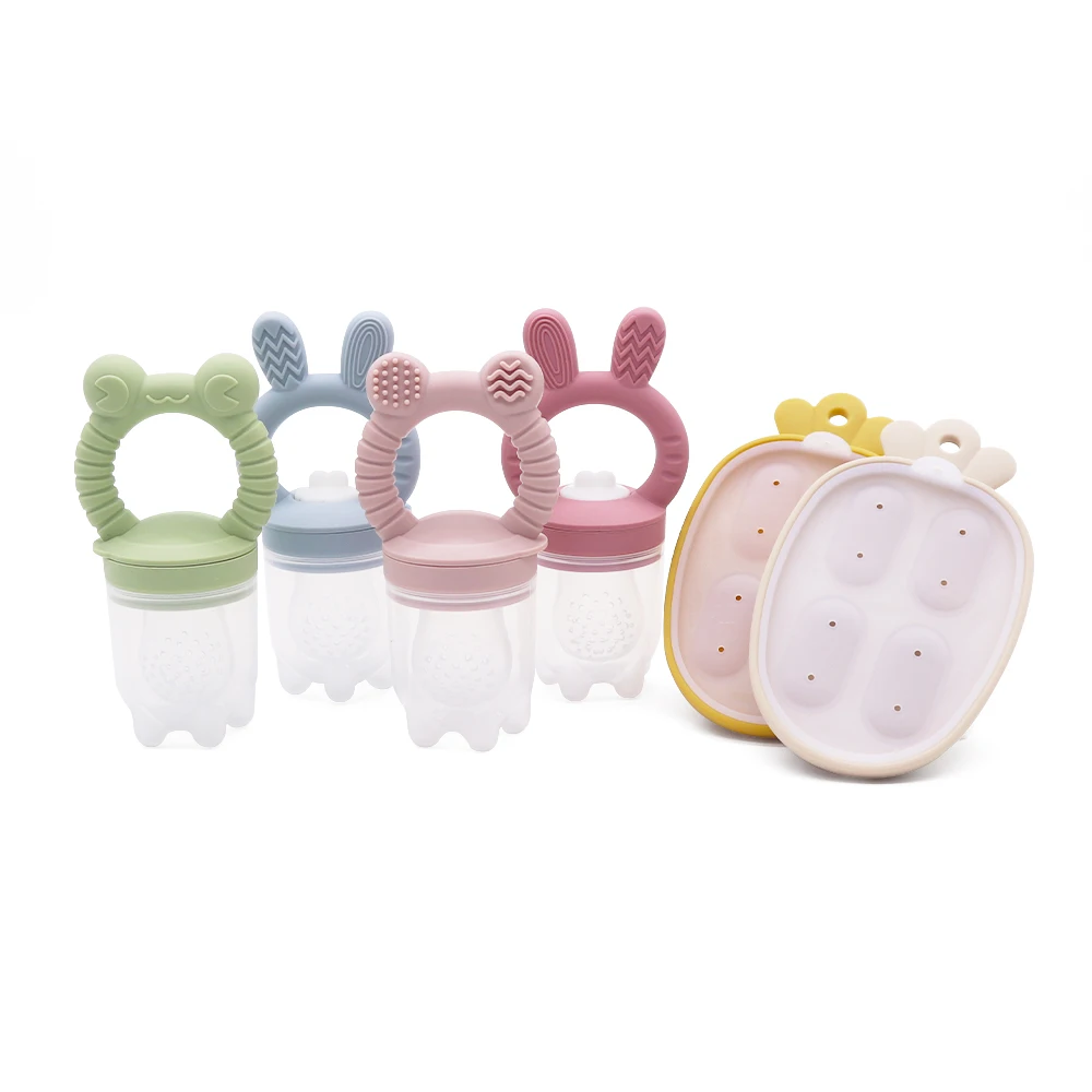 Custom Silicone Food Container Storage Set Breast Milk Freezer Ice Cube Tray Silicone Fruit Feeder Baby