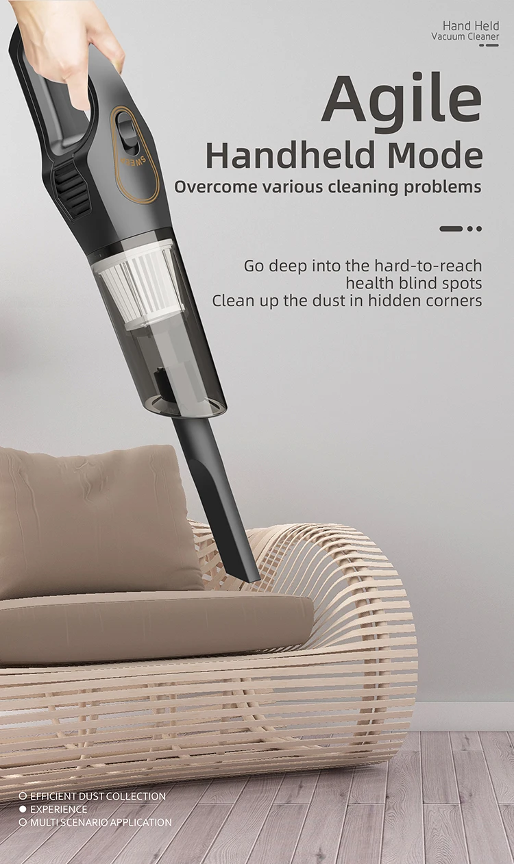 OEM Car wireless handheld electric dust cleaning vacuum rechargeable sweeper vacuum cleaner 2022