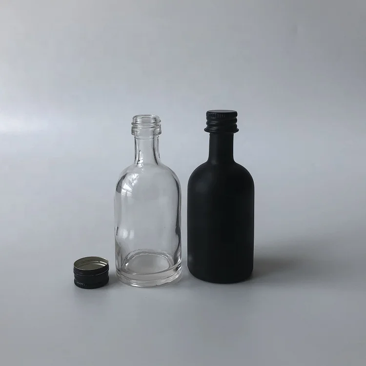 30ml 50ml 100ml Mini alcohol glass bottles for liquor wine whiskey vodka gin