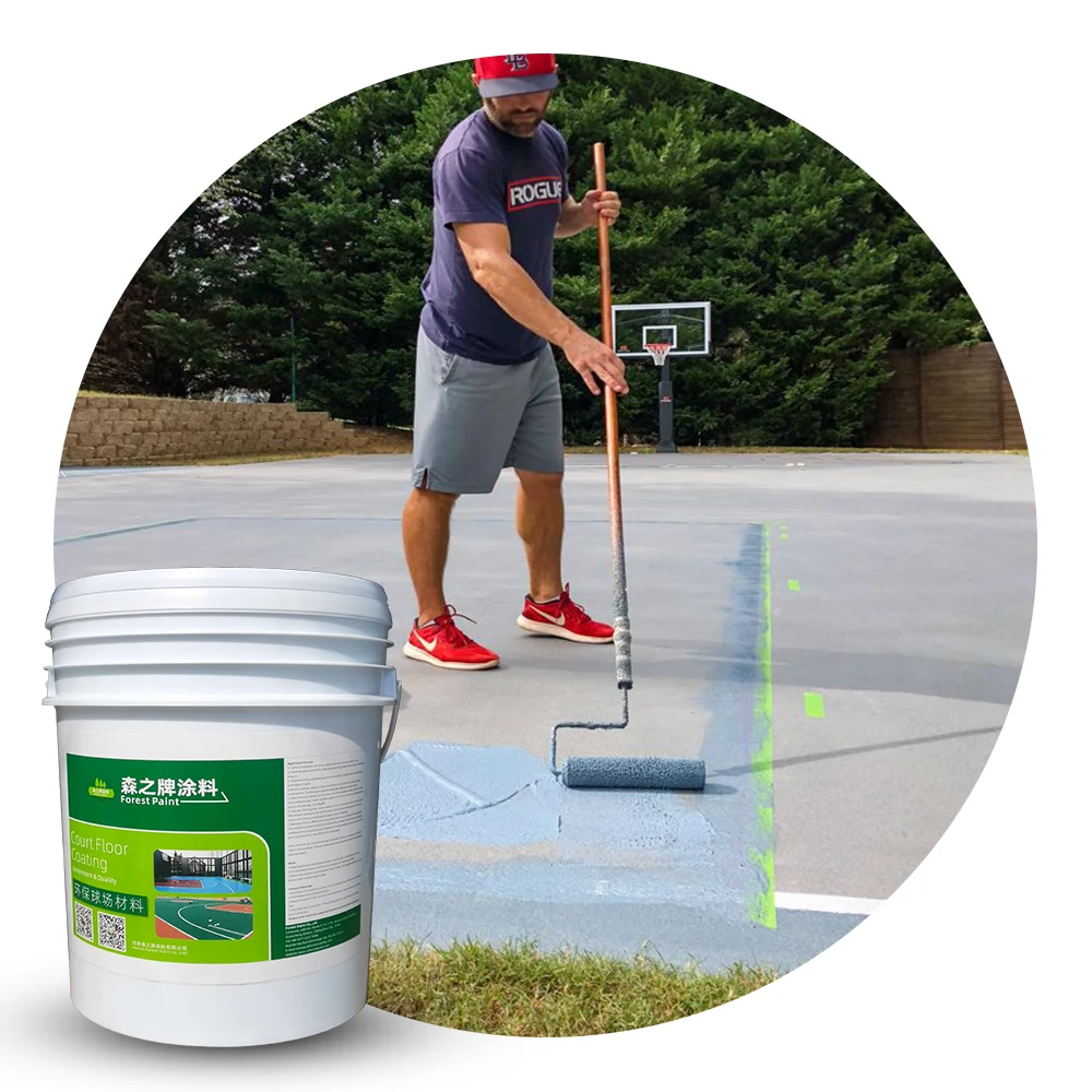 Высокоэффективная акриловая напольная краска с жидким покрытием для уличного спорта
