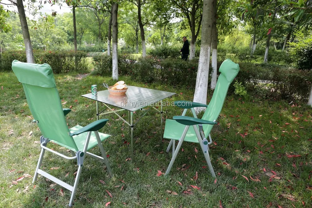 Easy Carrying Small Roll Up Portable Aluminium Folding Picnic Table For Camping