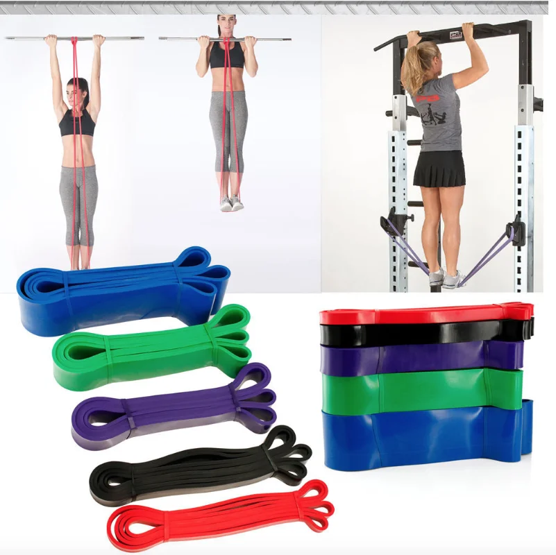 
Custom Natural Latex Pull Up Assist Resistance Band Set 