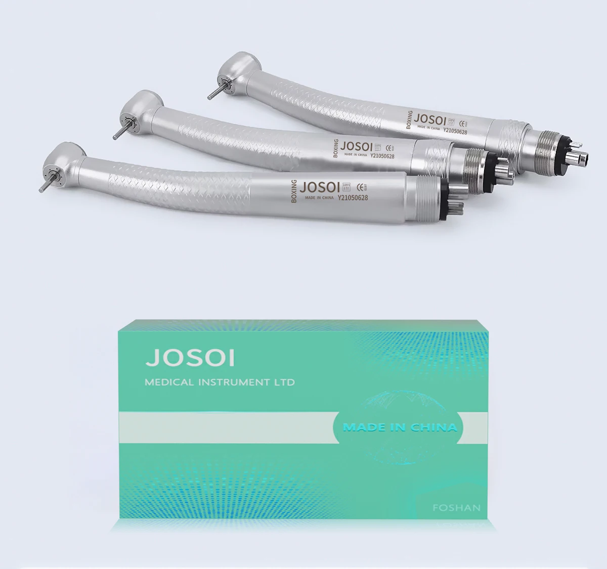 China Manufacturer Dental High Speed Air Turbine Handpiece Push Button 4 Holes Dental Turbine  with Quick Connector