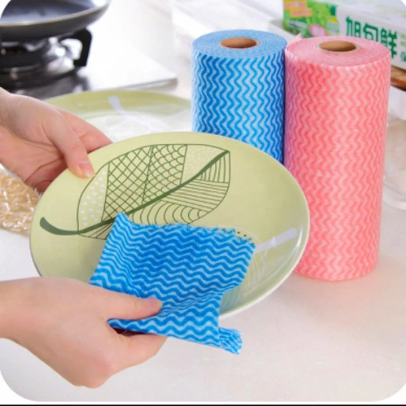 Cleaning Cloth Lazy Rags Roll Wholesale Custom Domestic Disposable Dish Wash Lazy Rags Eco Kitchen Towel Cleaning Cloths