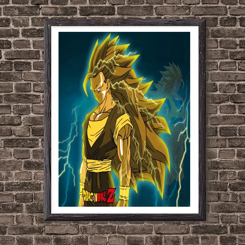 
Custom size Dragon Ball Z 3d lenticular print pictures with frame 