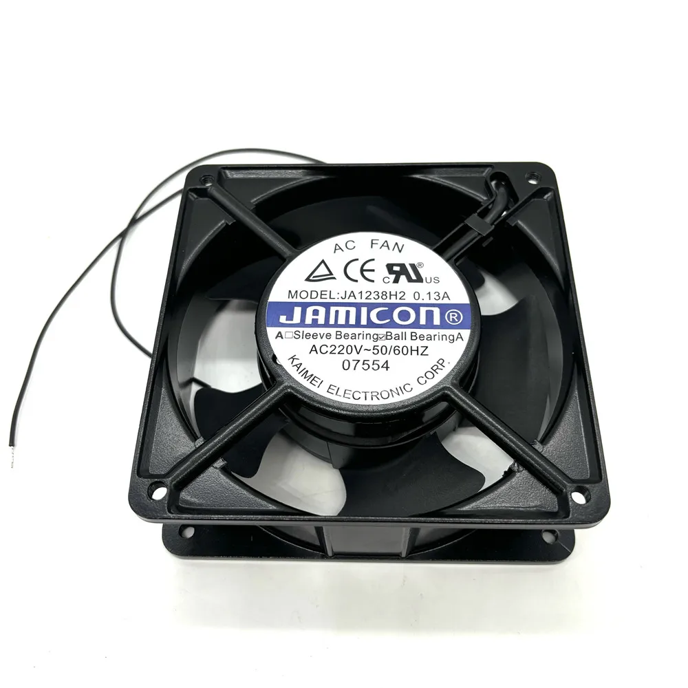 Вентилятор охлаждения 12 см JAMICON JA1238H1/H2/H3 110 В/220 В/380 В 0 13 А 50/60 Гц 12038 Шарикоподшипниковый вентилятор