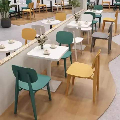 I Well Beauty Hot Selling Commercial Furniture Dinner Wooden Metal Marble Kitchen Dining Wood Restaurant Table top