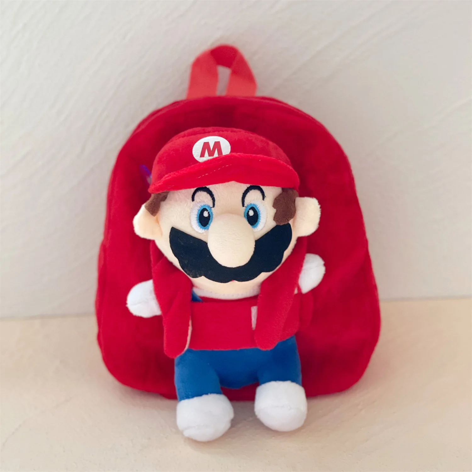 Wholesale Super Mario stuffed toys bag plush animal backpack with plush doll