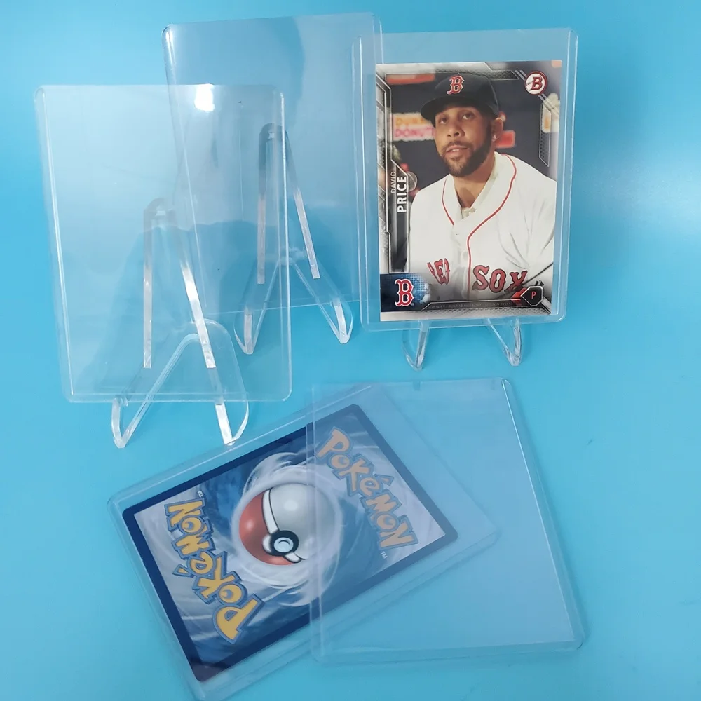 Transparent White 3x4 Trading Card Top Loader Card Holder Toploaders