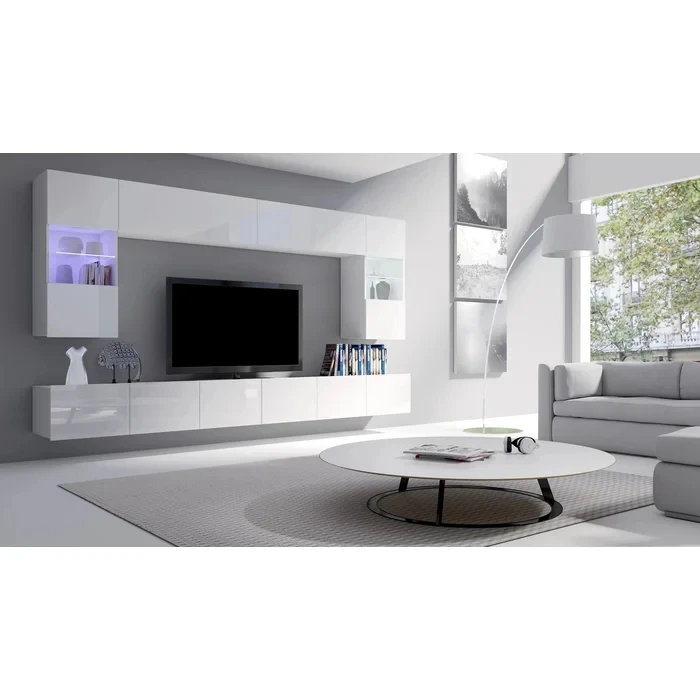 Современная мебель для гостиной DECOHOME высокий глянцевый ТВ-стенд шкафы Мраморный ТВ-шкаф настенный блок из прозрачного стекла мдф 18